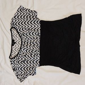 Zig Zag Stripe Blouse - L